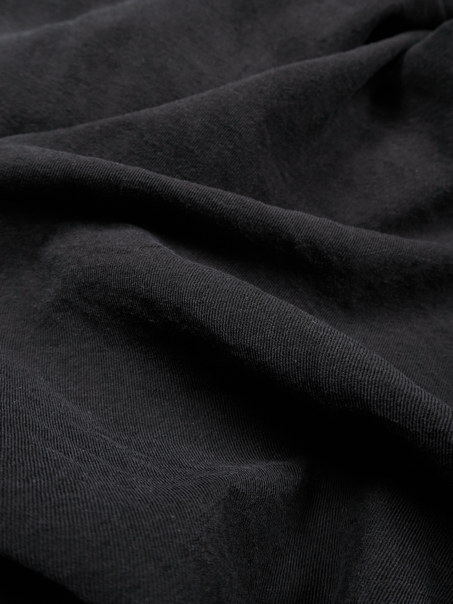 SILK/LINEN GABARDINE WIDE PANTS for WOMEN|BLACK
