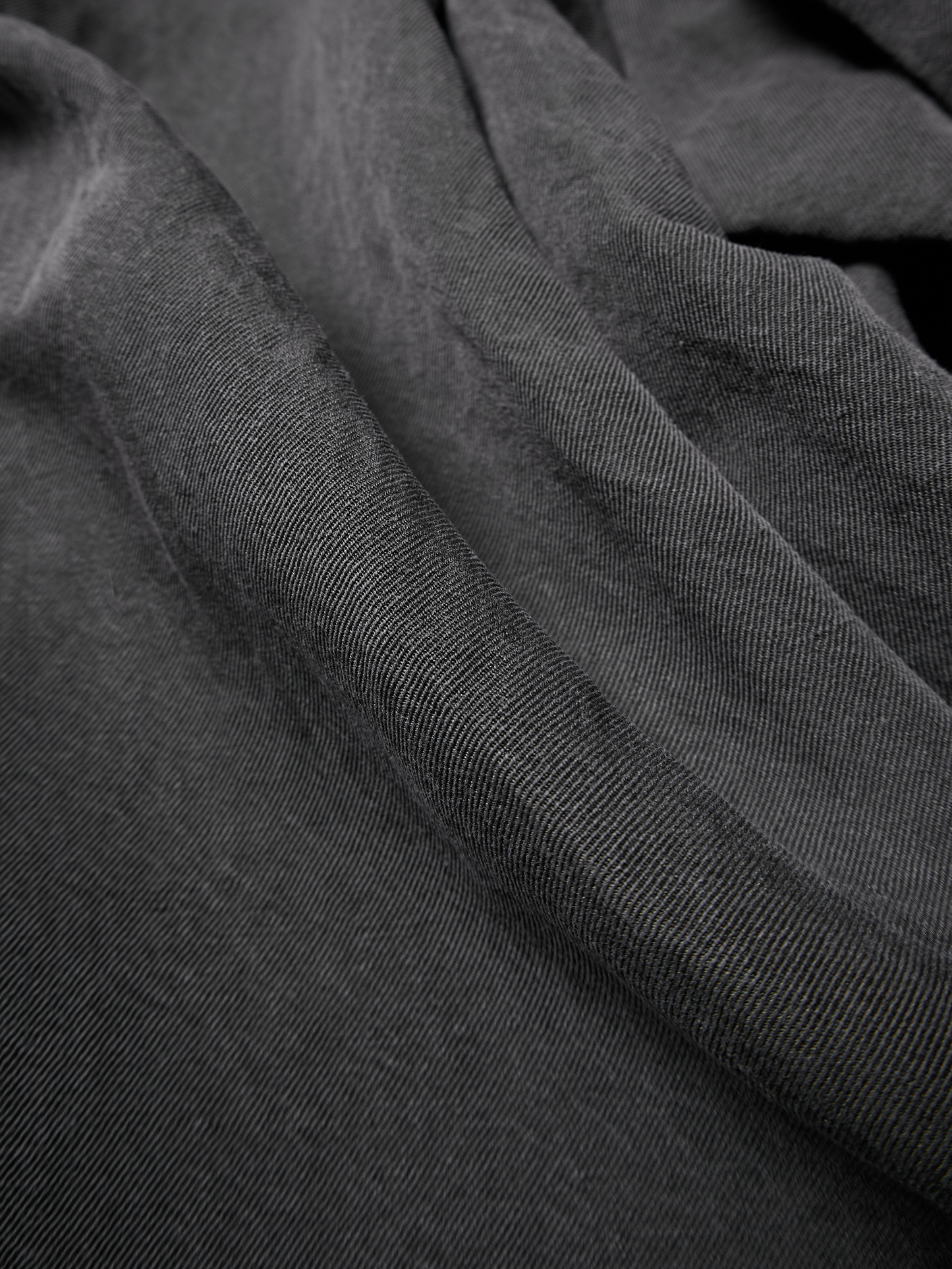 SILK/LINEN GABARDINE WIDE PANTS for WOMEN|HAZE GRAY