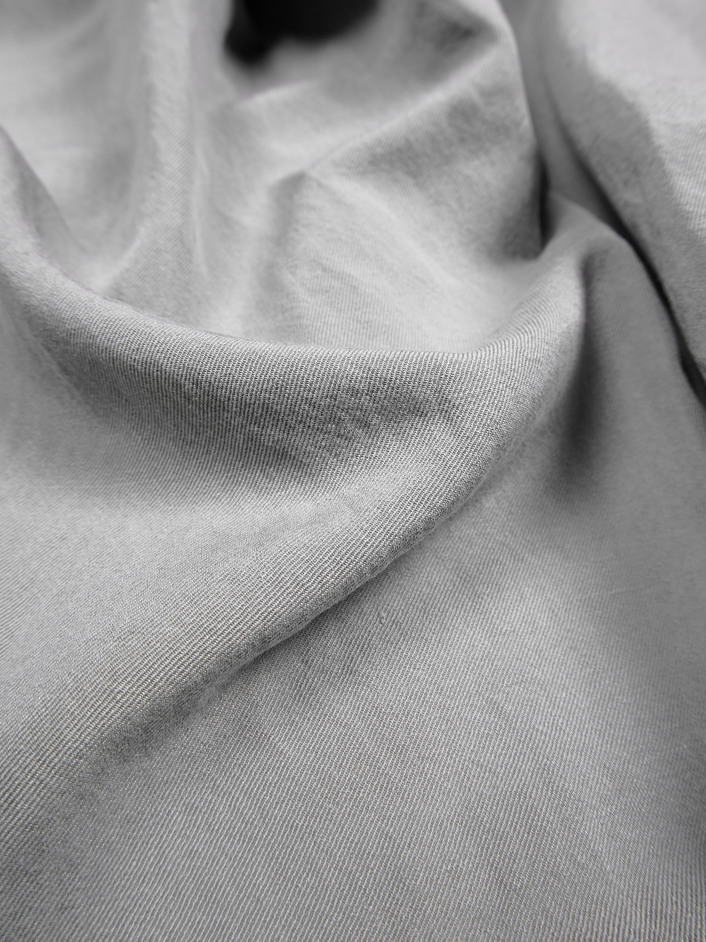 SILK/LINEN GABARDINE WIDE PANTS for WOMEN|ICE GRAY