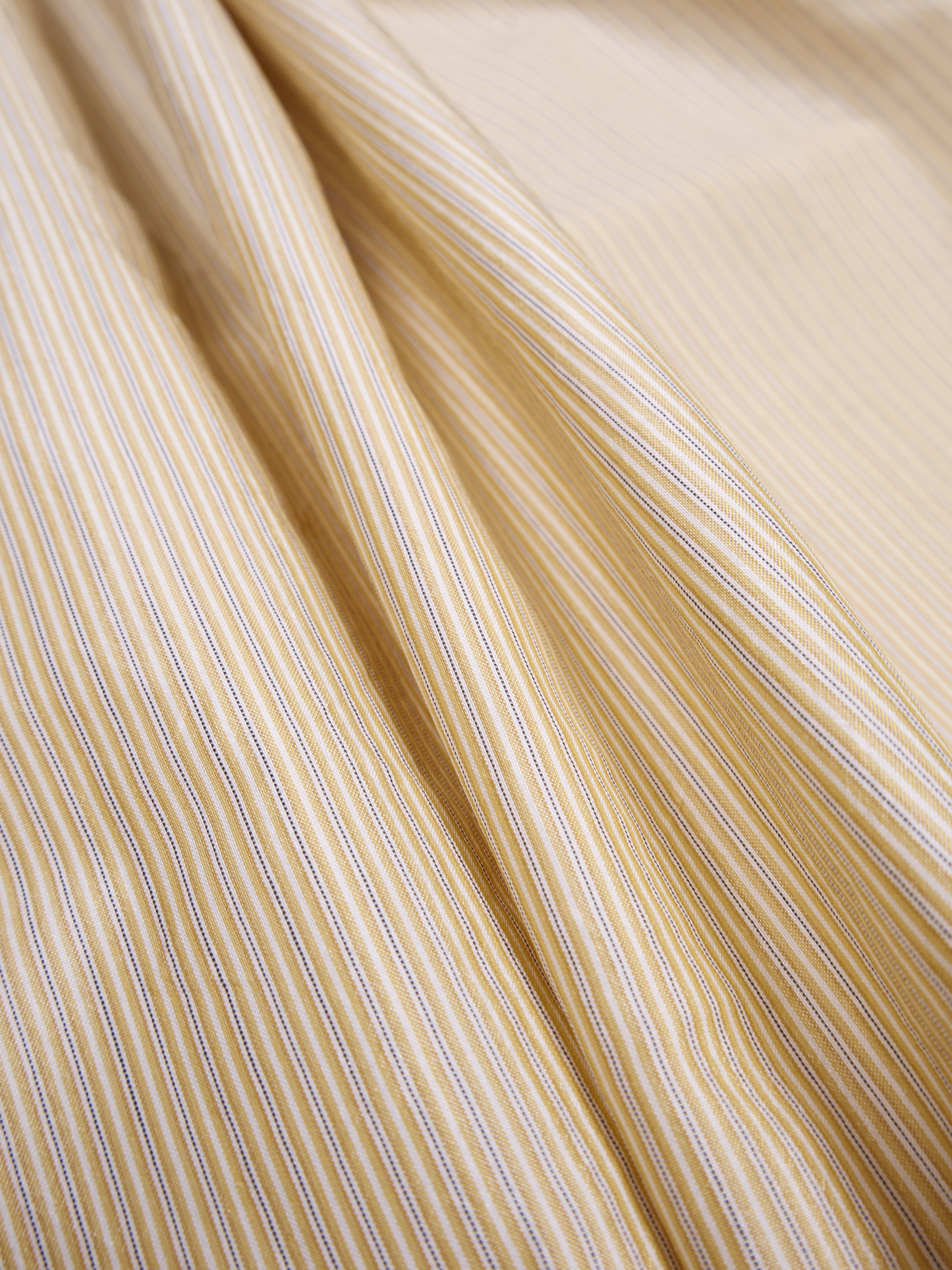 RAW SILK/GIZA STRIPE SKIRT|YELLOW