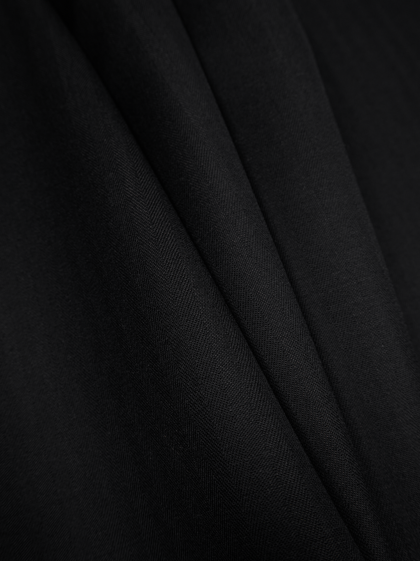 Super140's WOOL/KID MOHAIR HERRINGBONE SLACKS|BLACK BROWN