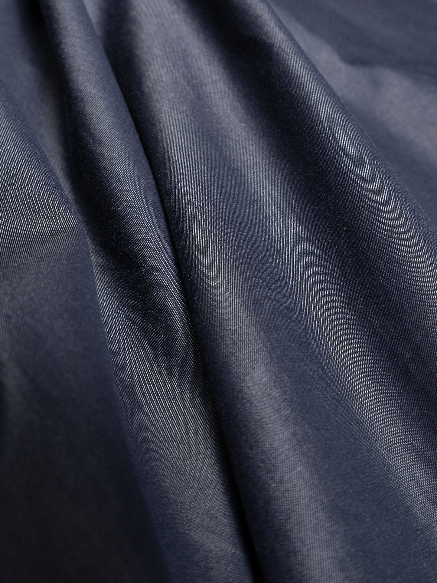 FINX COTTON CHAMBRAY DENIM HOODED SHIRTS for WOMEN|NAVY