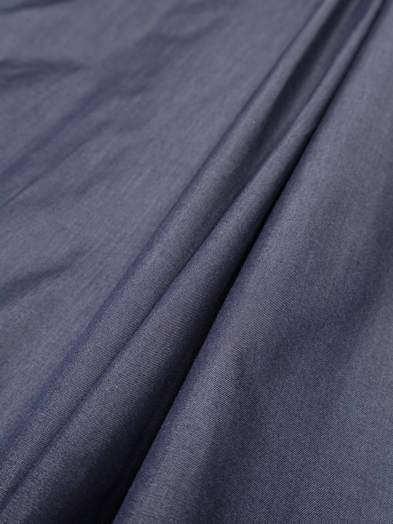 FINX COTTON CHAMBRAY LIGHT DENIM H/S BIG SHIRTS|NAVY