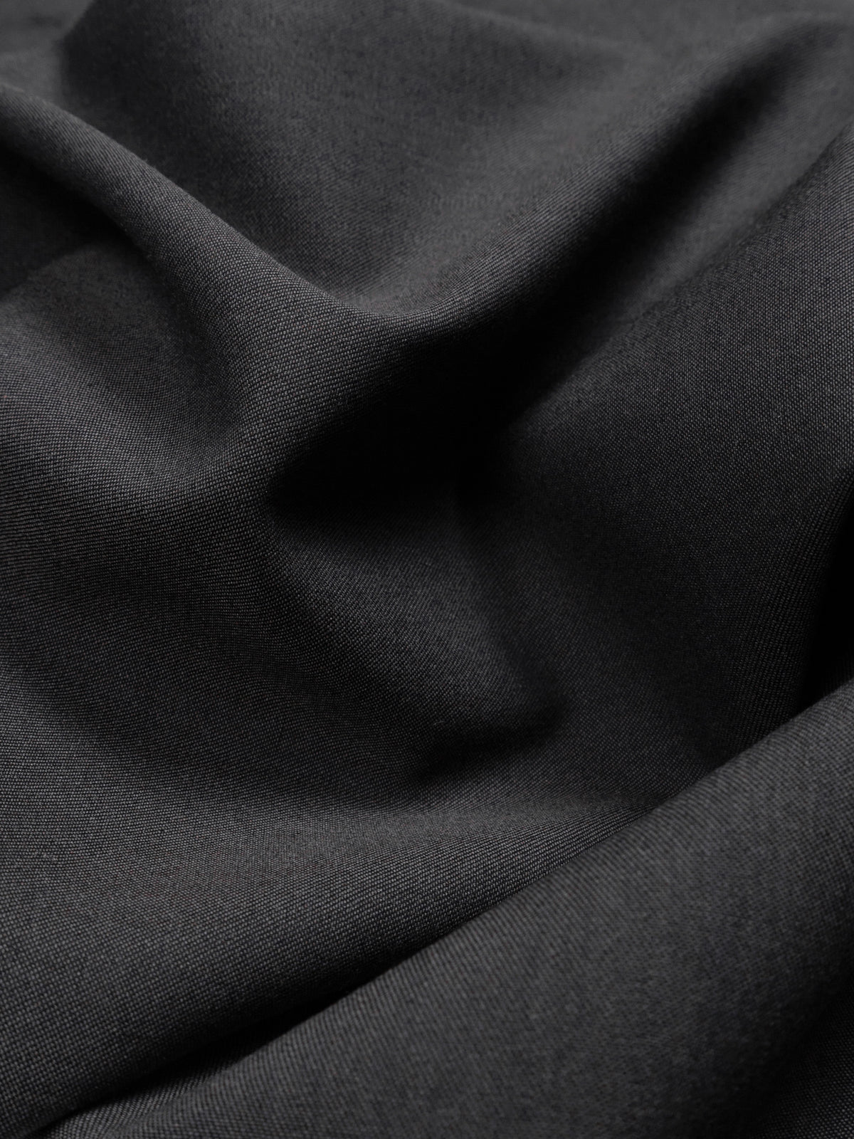 Super130's WORSTED WOOL GABARDINE 2-TUCK PANTS|AGED GRAY