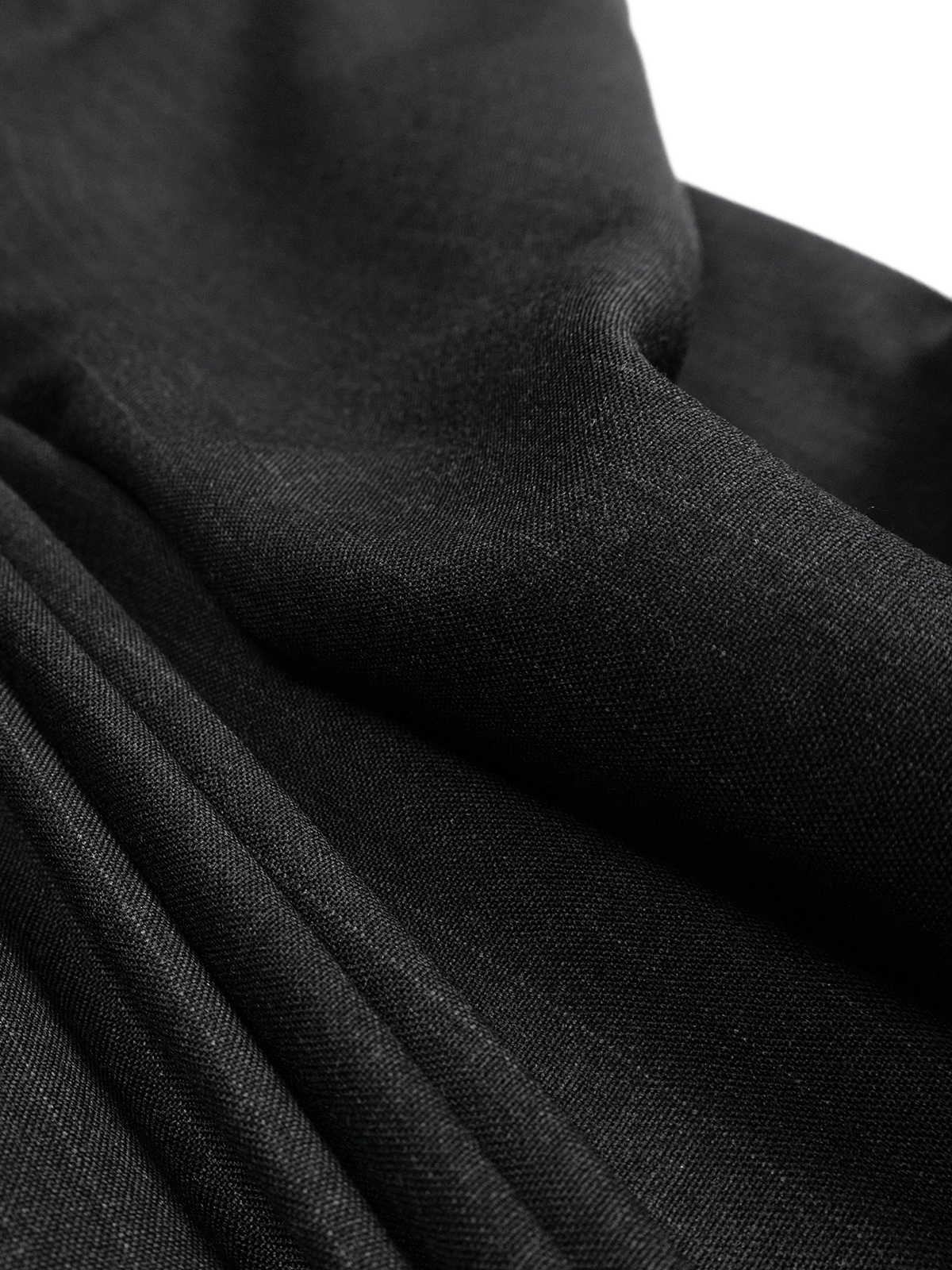 Super130's WORSTED WOOL STRIPE 2-TUCK PANTS|CHARCOAL STRIPE