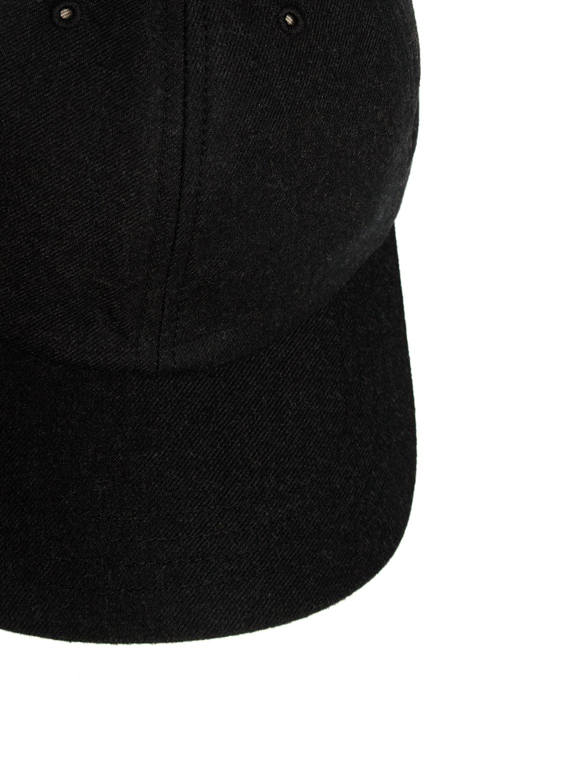 Super160's WORSTED WOOL VIYELLA CAP|TOP BLACK