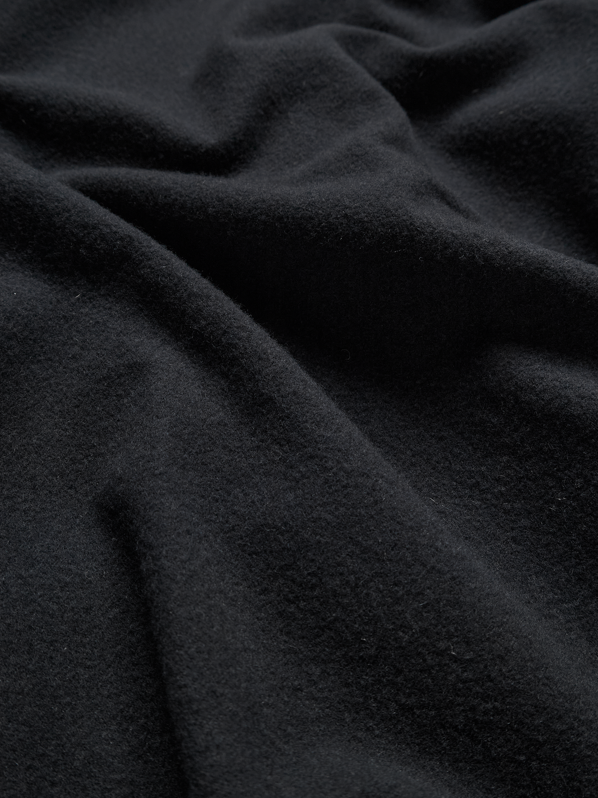 Super180’s WOOL FLEECE ZIP BLOUSON|INK BLACK