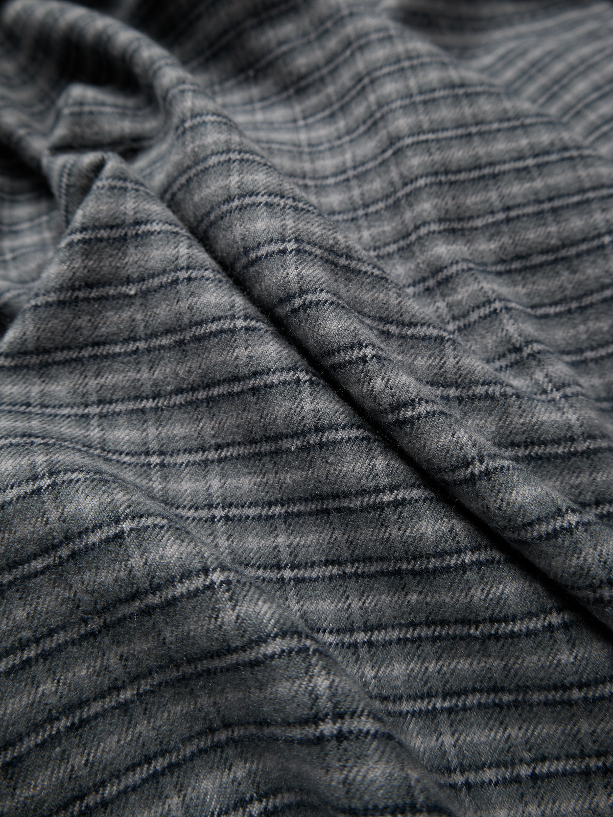 SILK FLANNEL CHECK SHIRTS|NAVY CHECK