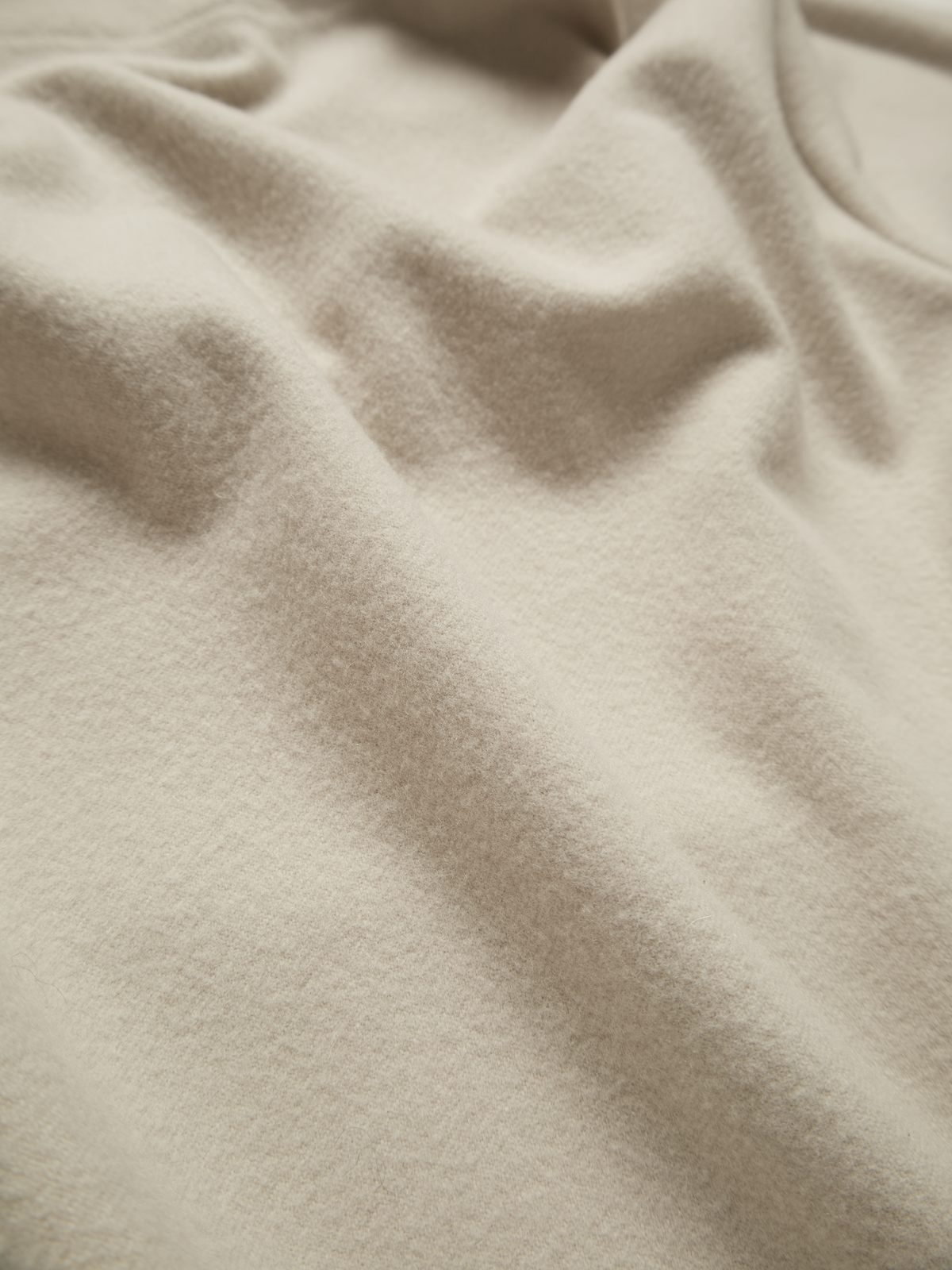 Super180’s WOOL FLEECE PULLOVER for WOMEN|PARCHMENT