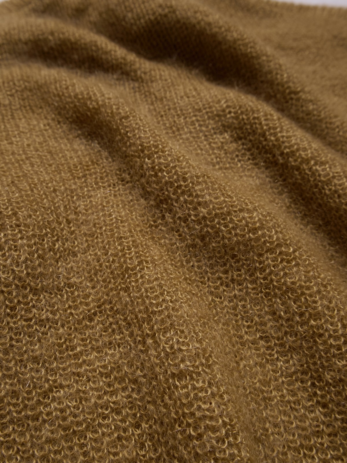 MOHAIR/SILK POLO SHIRTS|CAMEL