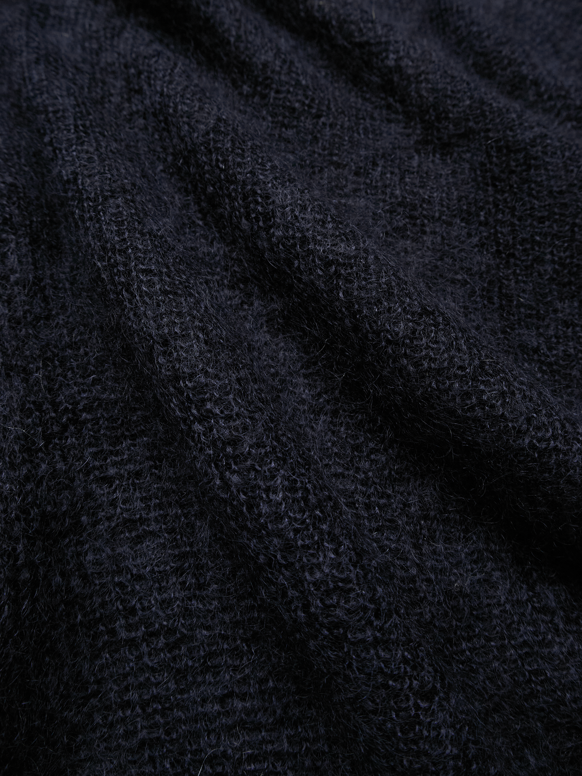 MOHAIR/SILK POLO SHIRTS|DARK NAVY