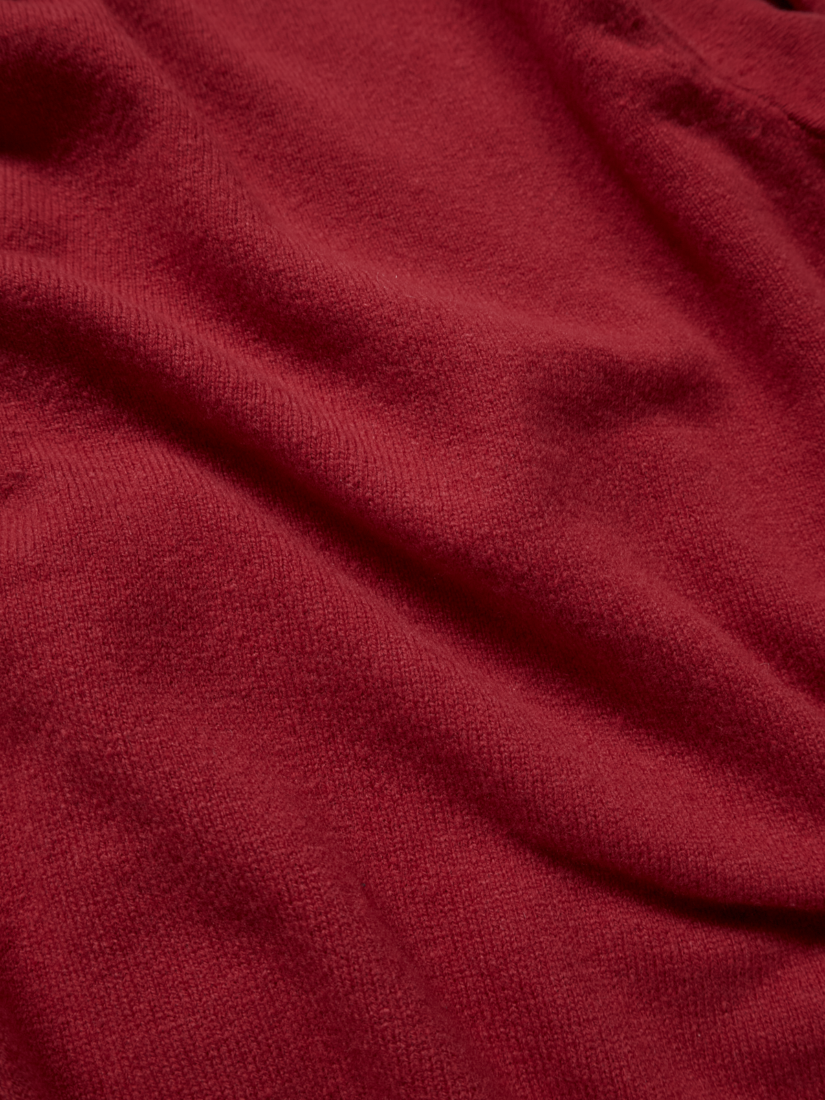 Super170's WOOL KNIT HIGH-NECK CARDIGAN|RED