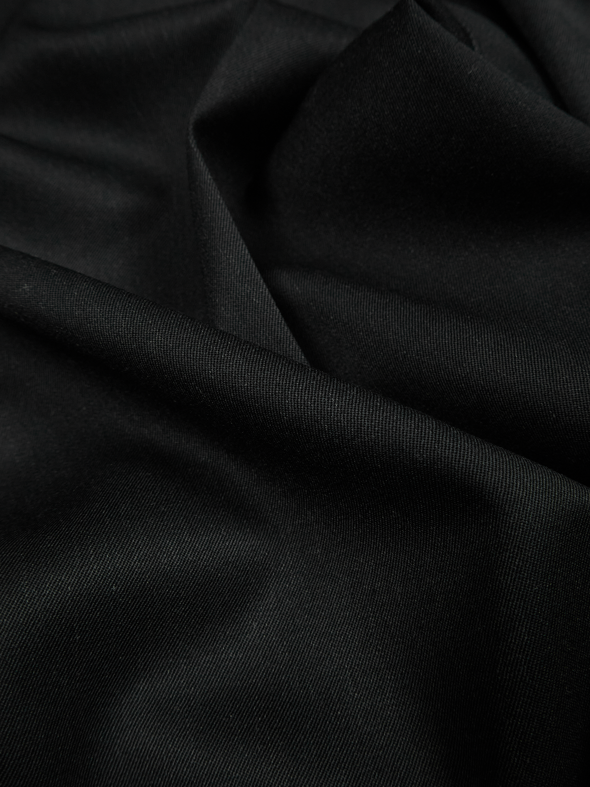 Super130's WORSTED WOOL GABARDINE SLACKS for WOMEN|TOP BLACK