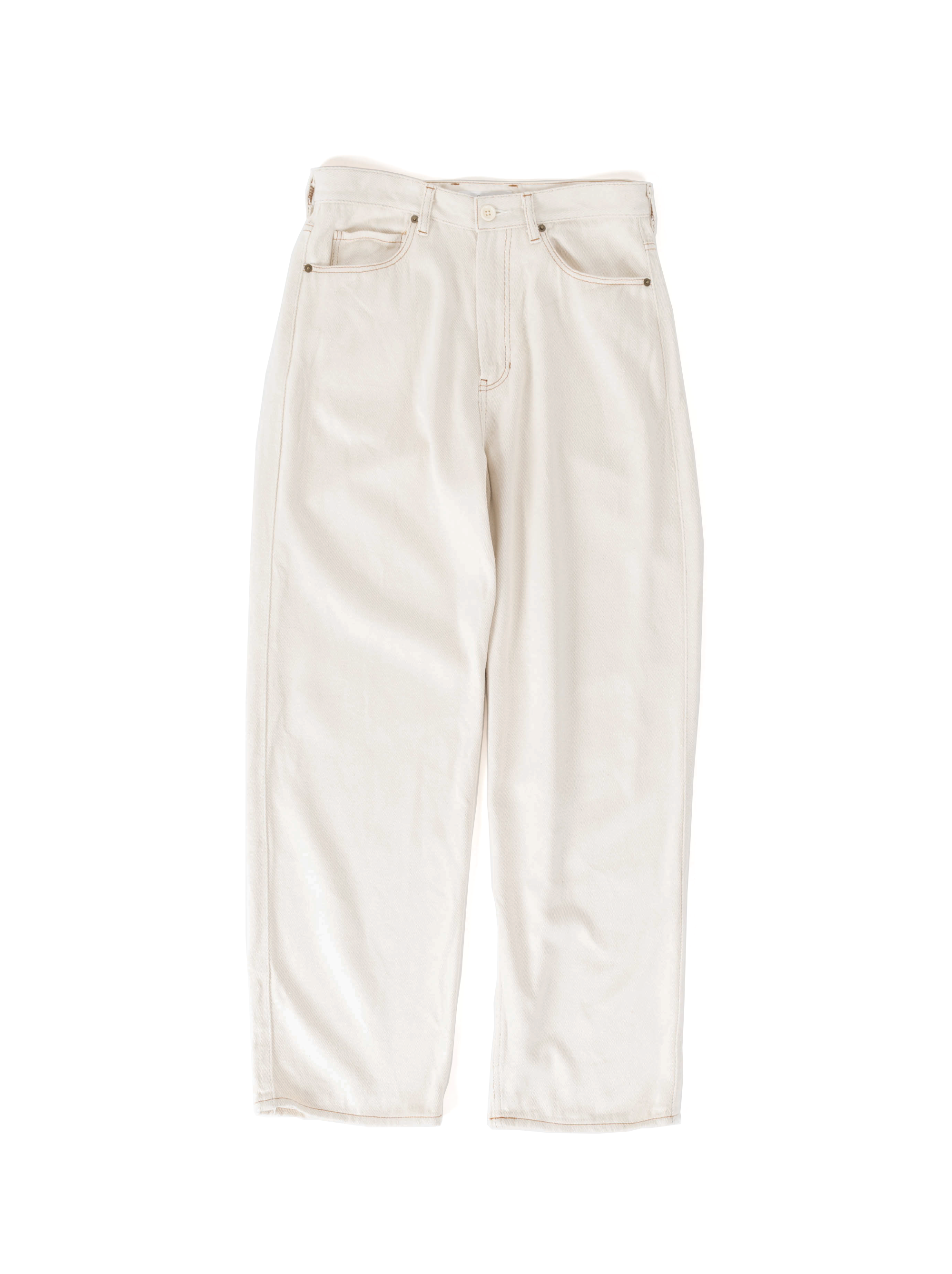 SILK NEP DENIM PANTS｜OFF WHITE – Cornier