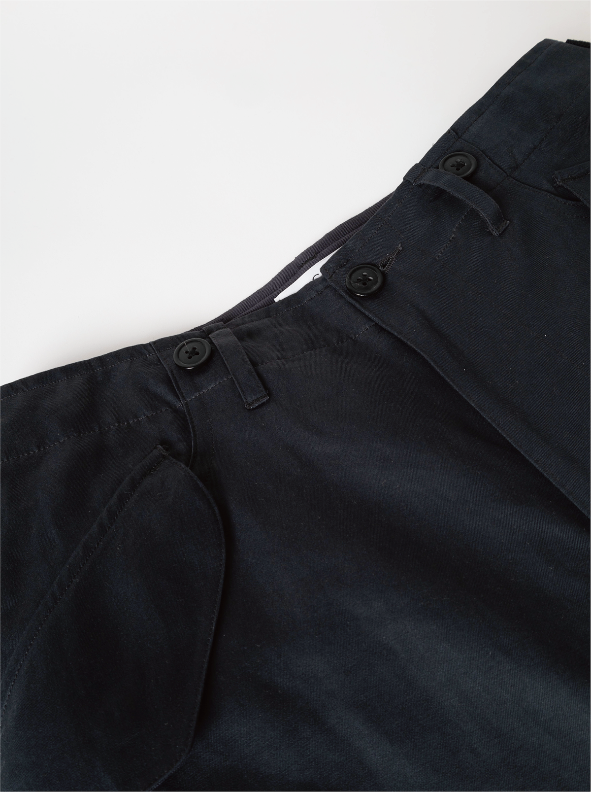FINX COTTON/RAMIE TWILL M-51 CARGO PANTS|CARBON