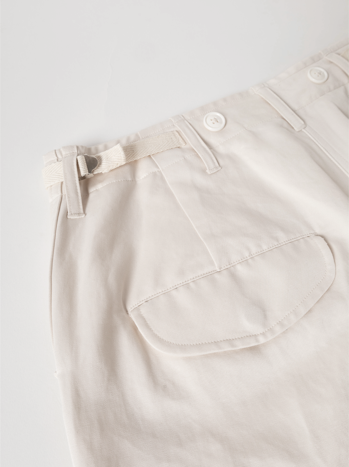 FINX COTTON/RAMIE TWILL M-51 CARGO PANTS|OATMEAL