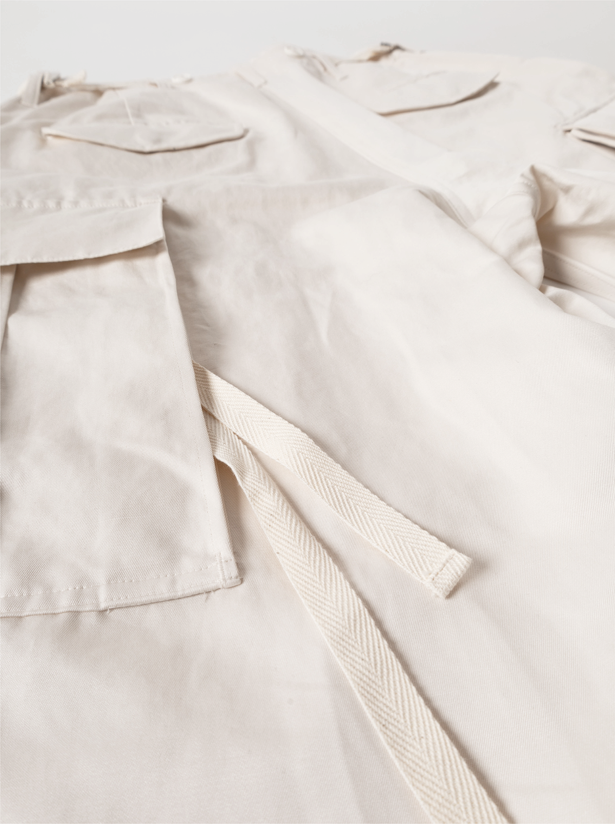 FINX COTTON/RAMIE TWILL M-51 CARGO PANTS|OATMEAL