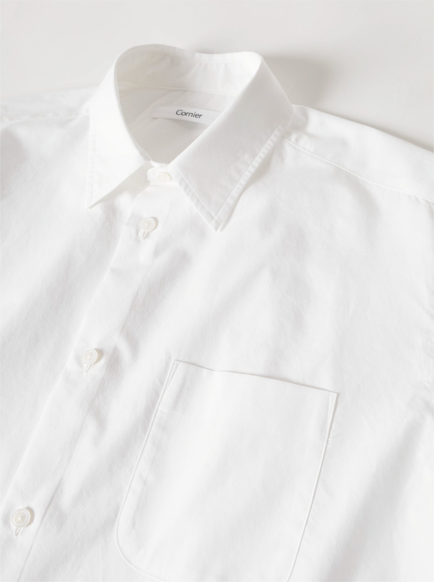 FINX COTTON SHIRTS HALF SLEEVE|WHITE