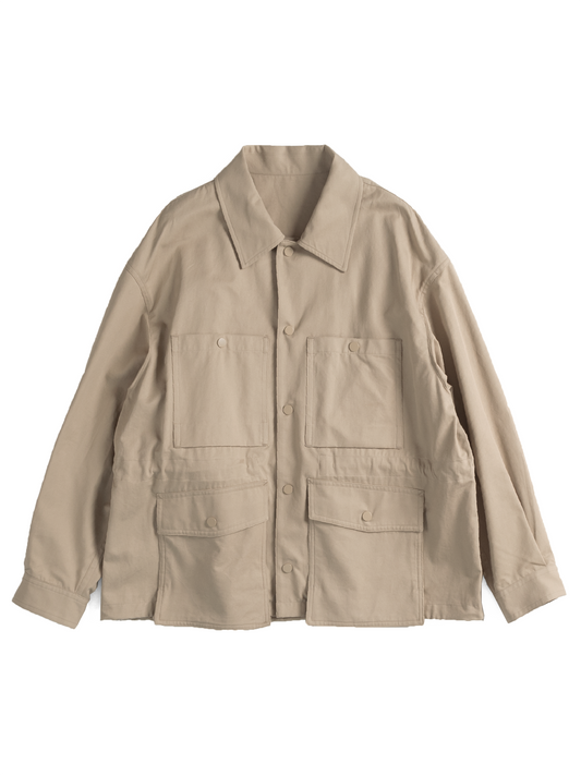 FINX COTTON GABARDINE UTILITY BLOUSON|BEIGE