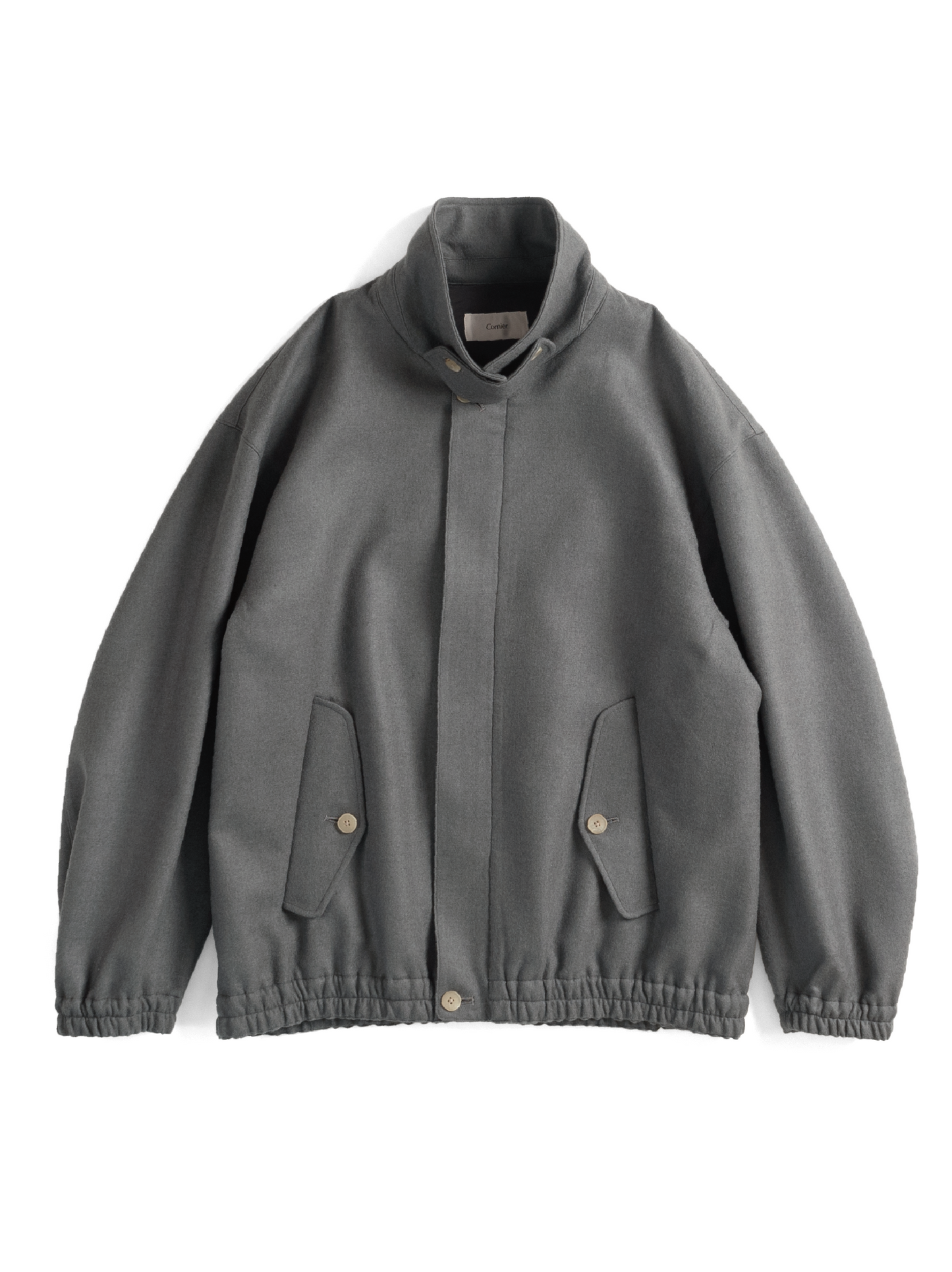 Super130's WOOL DOUBLE CLOTH BLOUSON|LIGHT GRAY