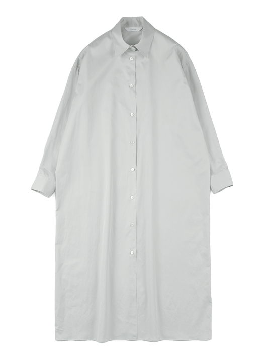 FINX COTTON TWILL SHIRTS DRESS|CLOUD GRAY
