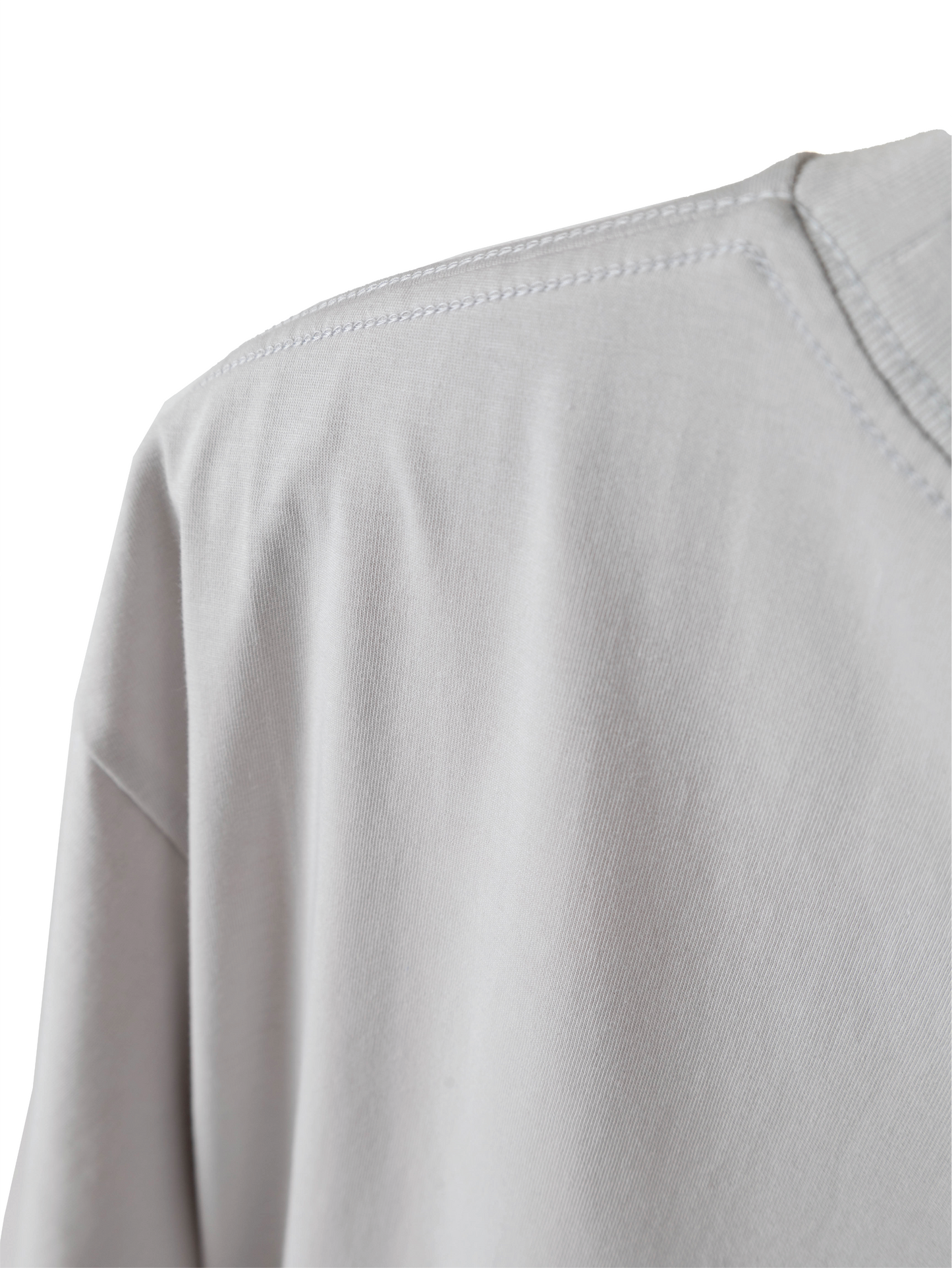 SUVIN COTTON BIO T-SHIRTS HALF SLEEVE|WHITE GRAY
