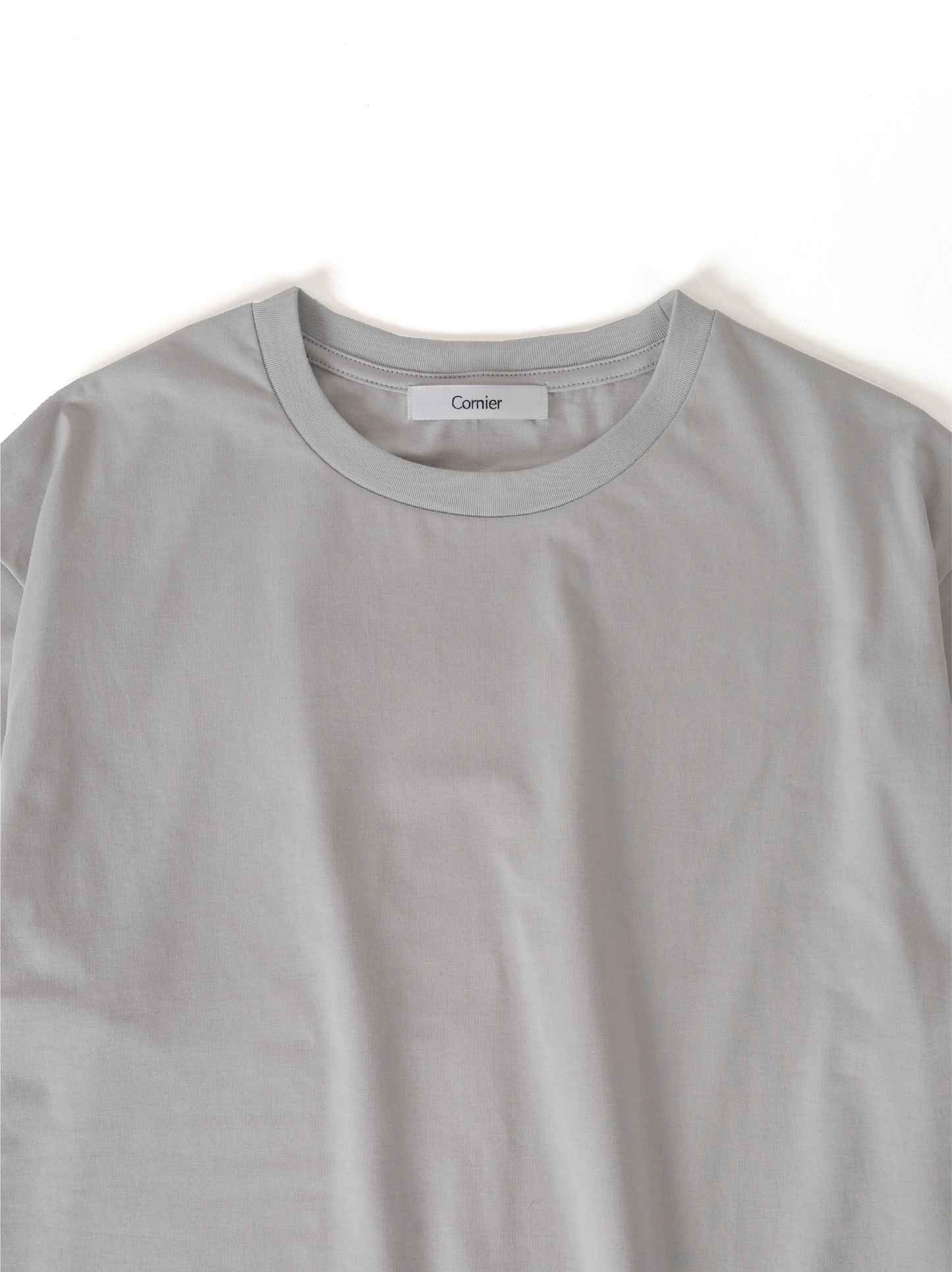 SUVIN COTTON BIO T-SHIRTS HALF SLEEVE|WHITE GRAY