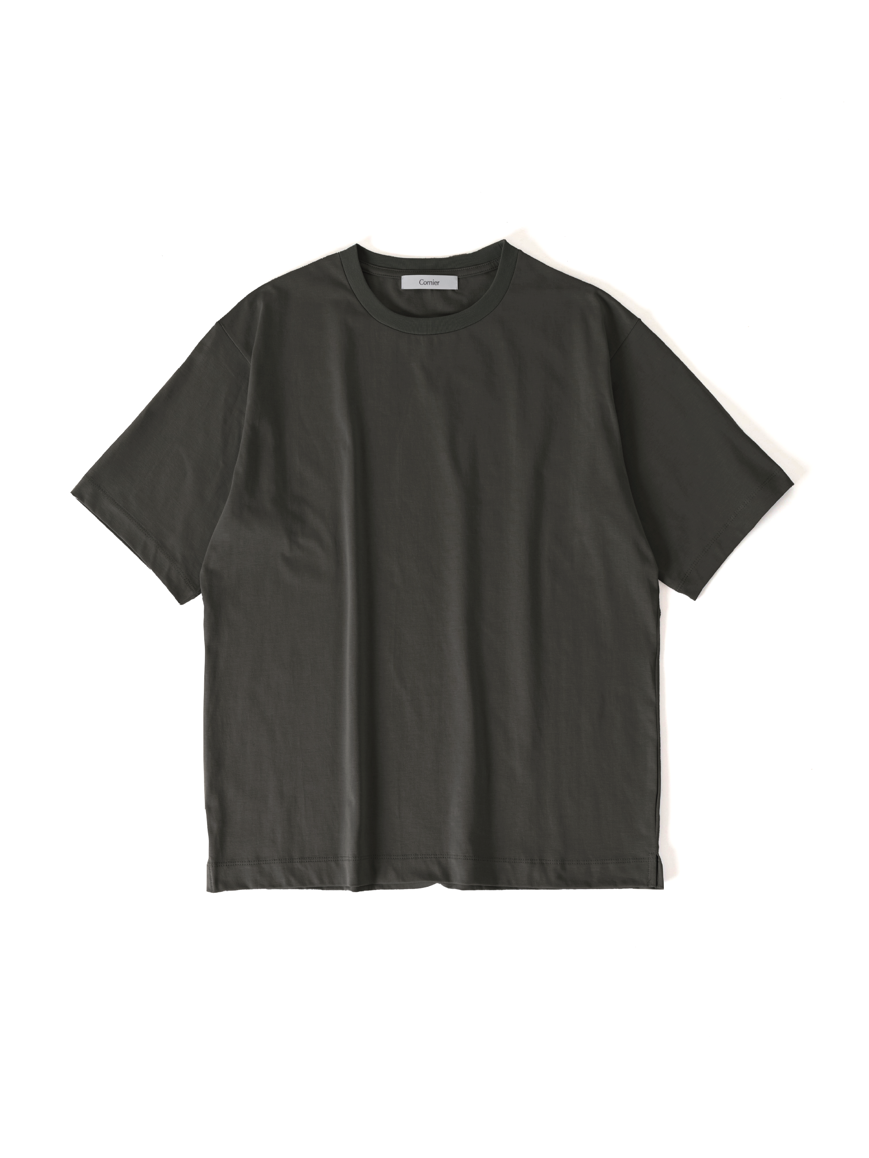 SUVIN COTTON BIO T-SHIRTS HALF SLEEVE｜DARK GRAY – Cornier