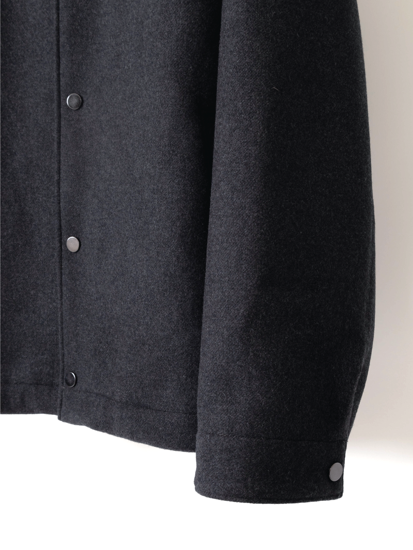 DOUBLE CLOTH Super160’ s WOOL BLOUSON|TOP GRAY