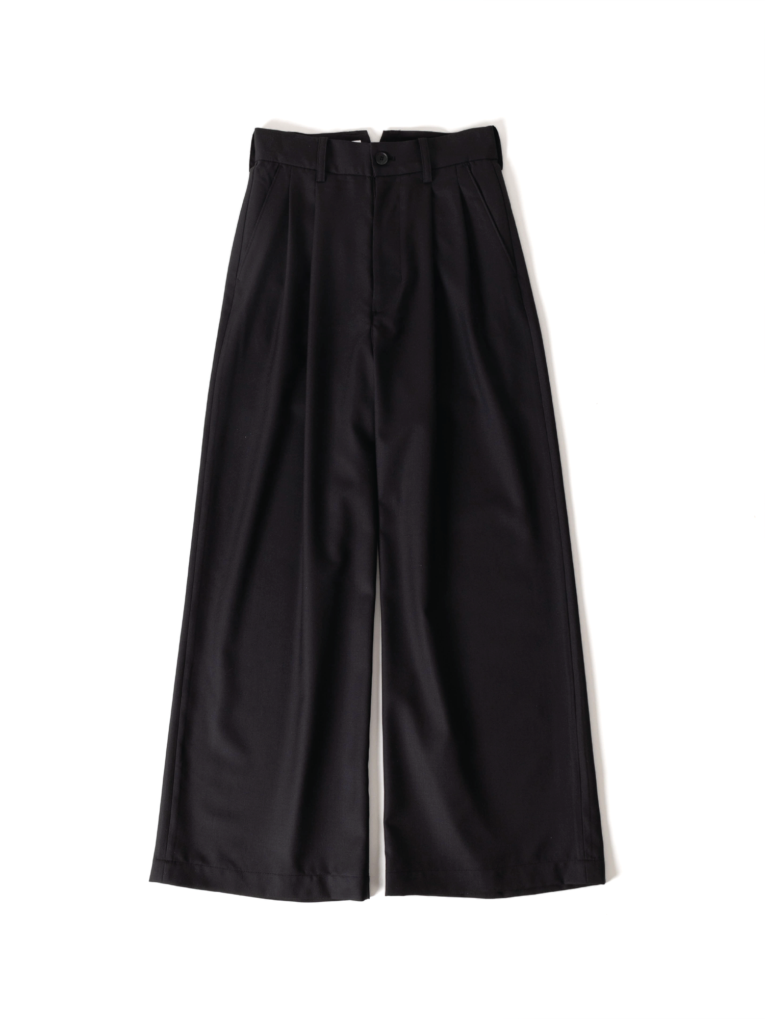 Super130's WORSTED WOOL WIDE PANTS for Women