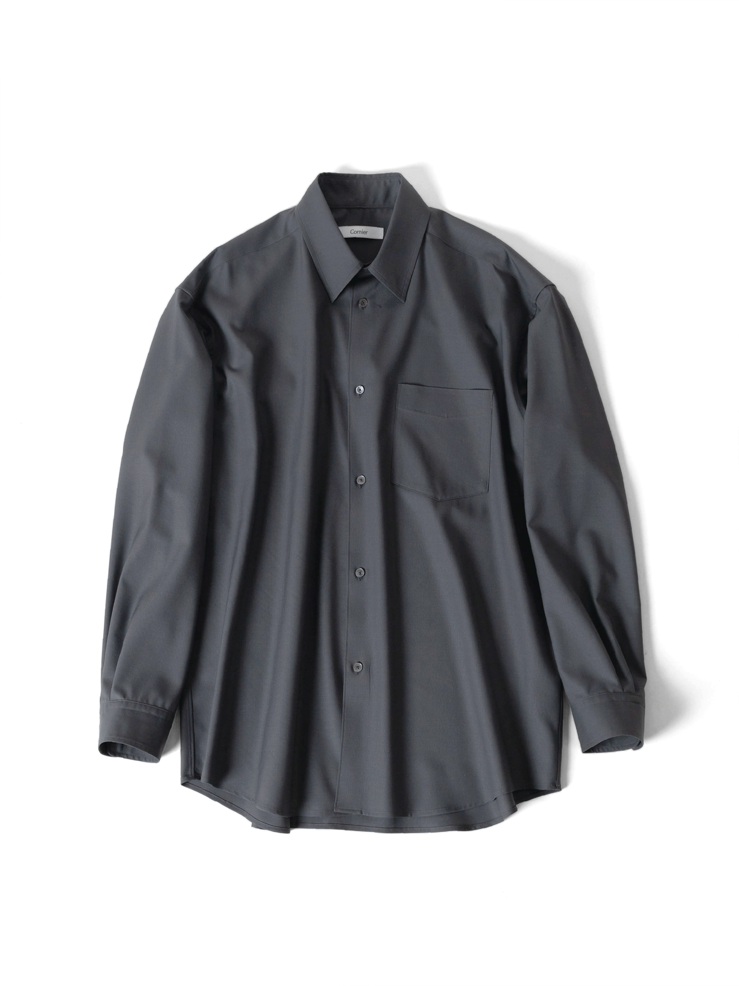 cornier Super180's WOOL SHIRTS DARKGRAY cornier Super180's WOOL SHIRTS DARKGRAY