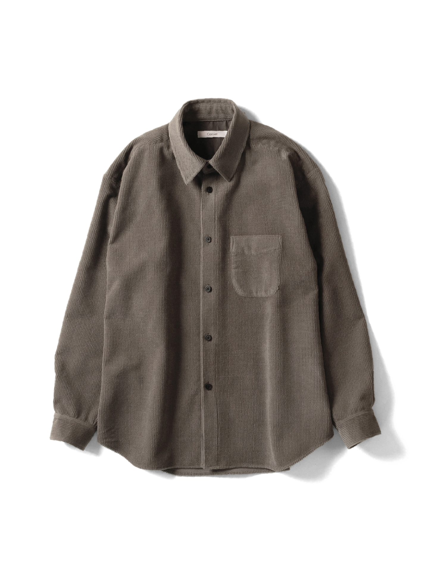 Super130's WOOL CORDUROY SHIRTS|FAWN