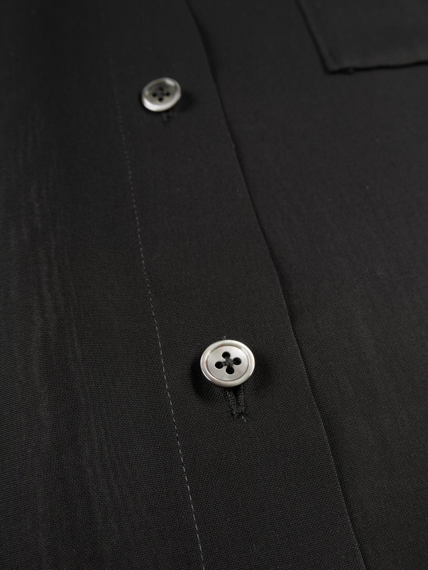 GV COTTON SHEER SHIRTS|BLACK