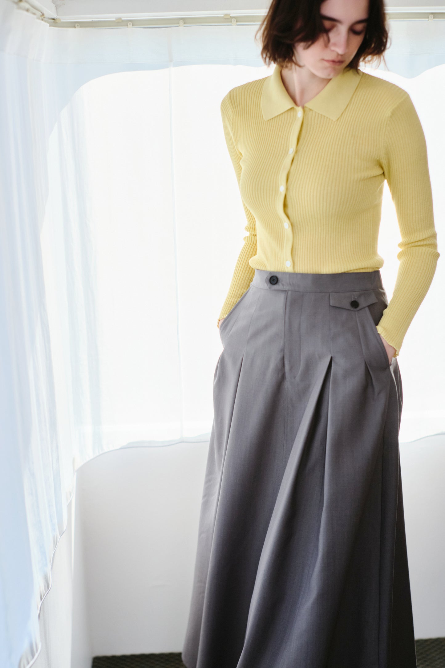 Model 175cm size M color YELLOW 着用