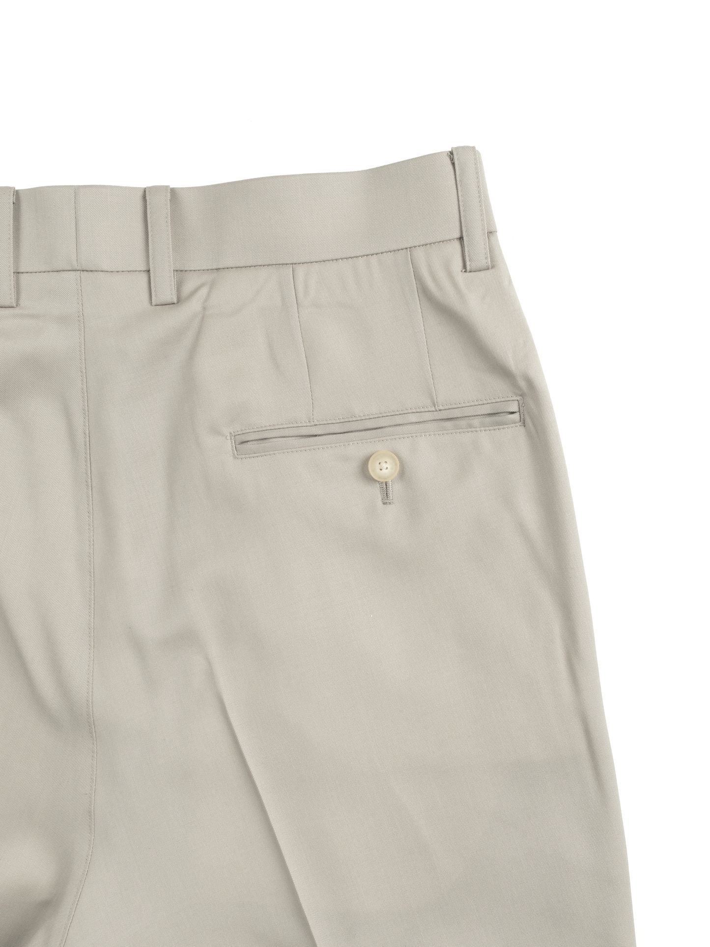 Super130's WORSTED WOOL LIGHT GABARDINE SLACKS|DUSTY BEIGE
