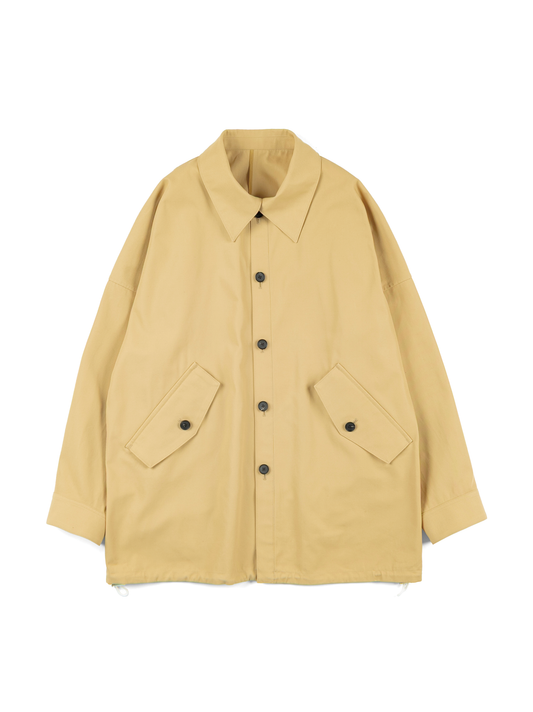 FINX COTTON BOILED GABARDINE OVER SHIRTS for WOMENS |LIGHT CAMEL