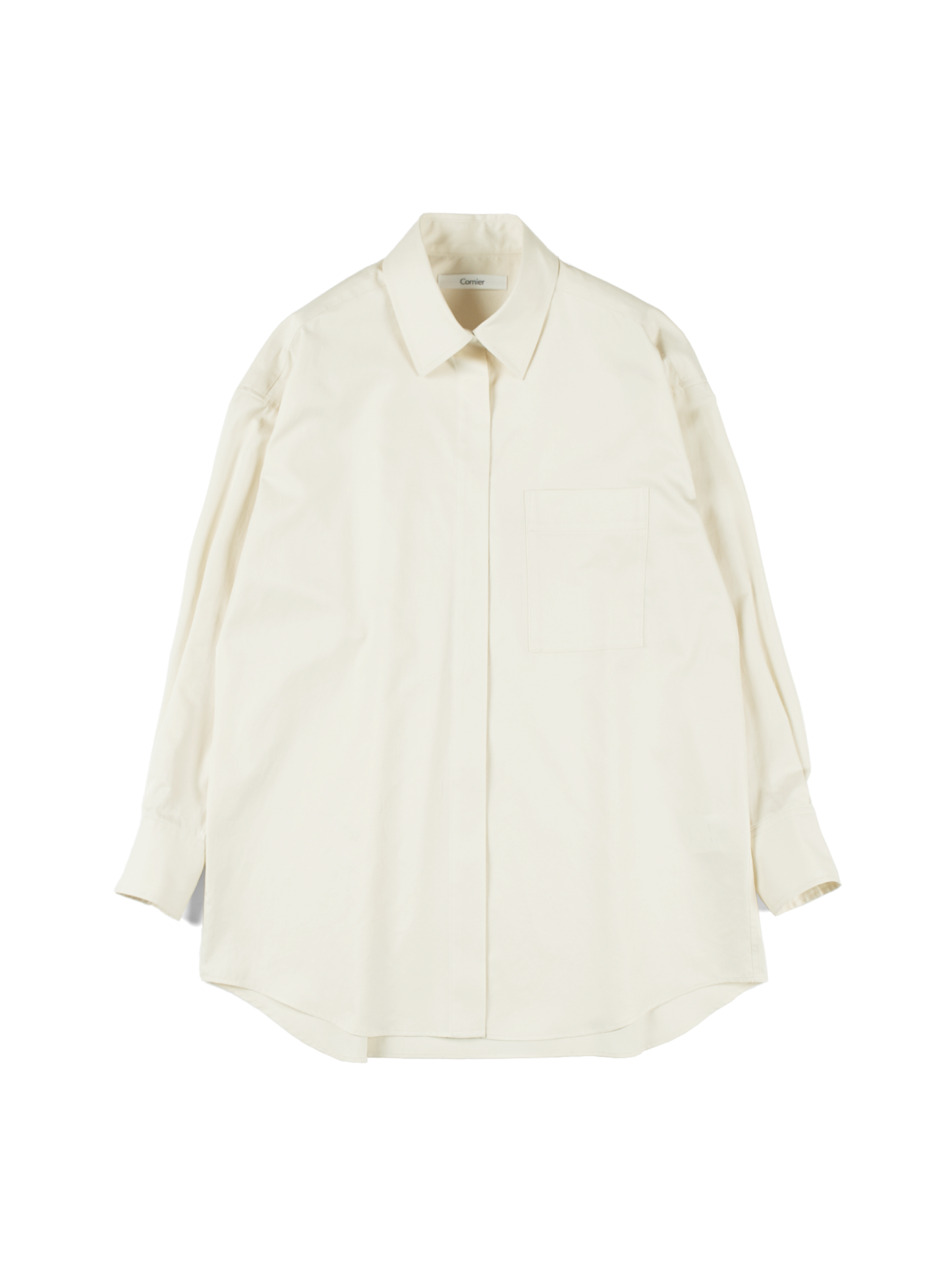 FINX Cotton Twill Fly Front Shirts|Light Yellow