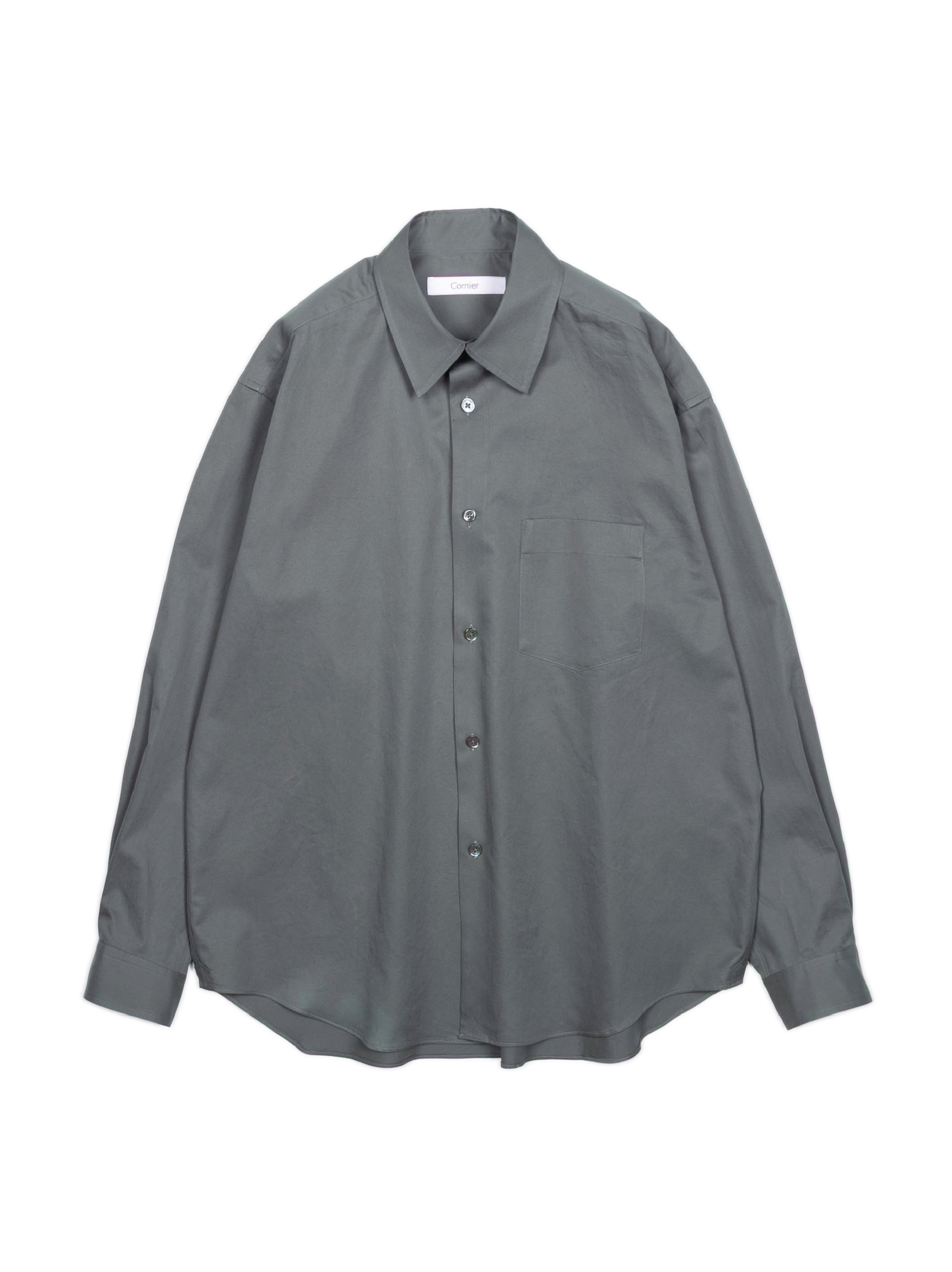 FINX COTTON TWILL REGULAR SHIRTS｜GRAY – Cornier