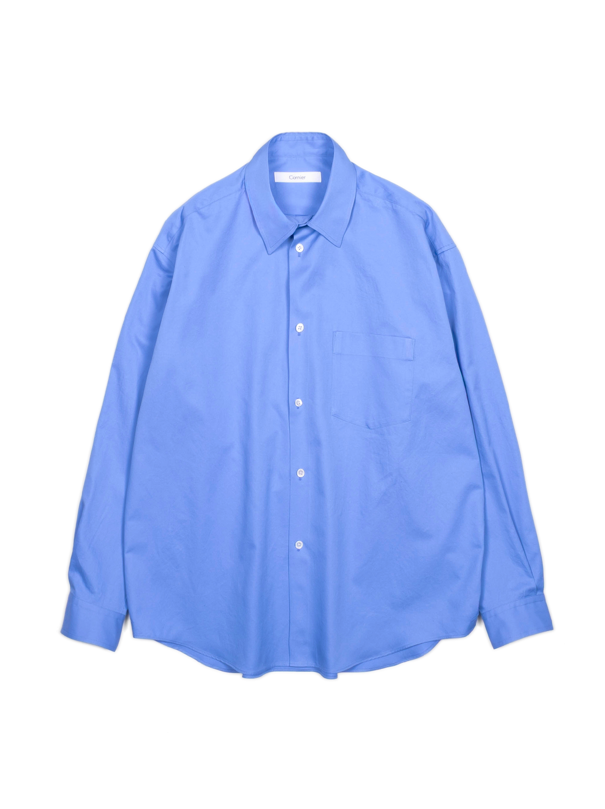 FINX COTTON TWILL REGULAR SHIRTS｜SAXE BLUE – Cornier