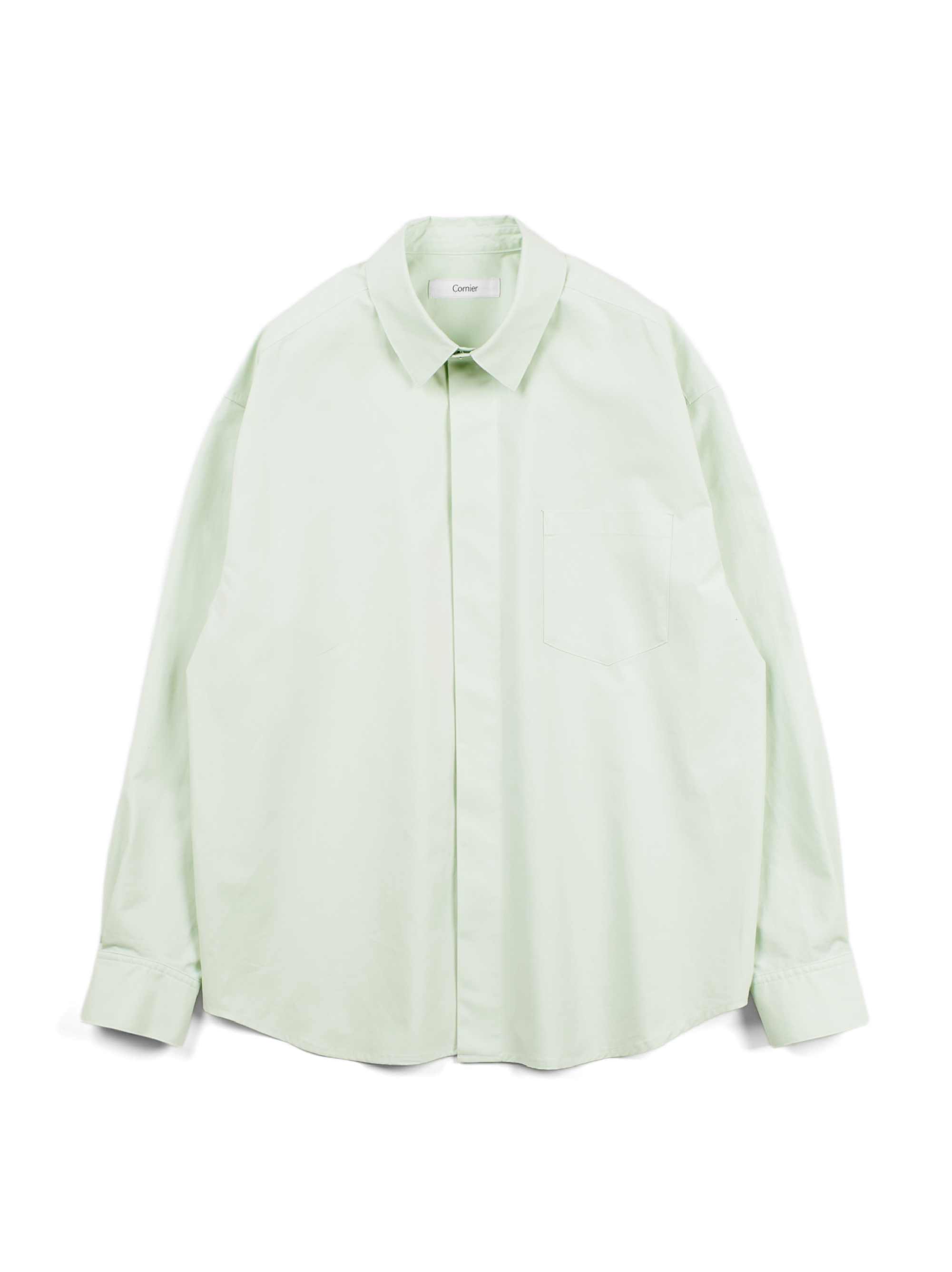 FINX COTTON WEATHER OVER SHIRTS|MINT – Cornier FINX COTTON WEATHER OVER SHIRTS|MINT – Cornier