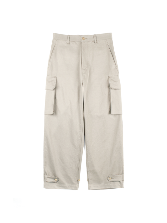 FINX/ZIMBABWE COTTON M-47 CARGO PANTS|GREIGE