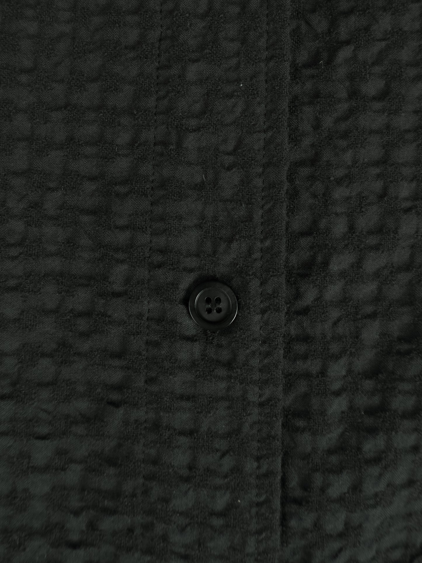 Super130's WOOL/COTTON SHRINK GACHA-POKE SHIRTS|BLACK CHECK