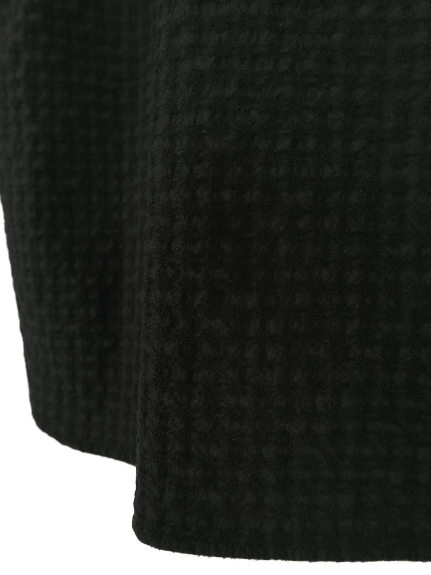 Super130's WOOL/COTTON SHRINK GACHA-POKE SHIRTS|BLACK CHECK