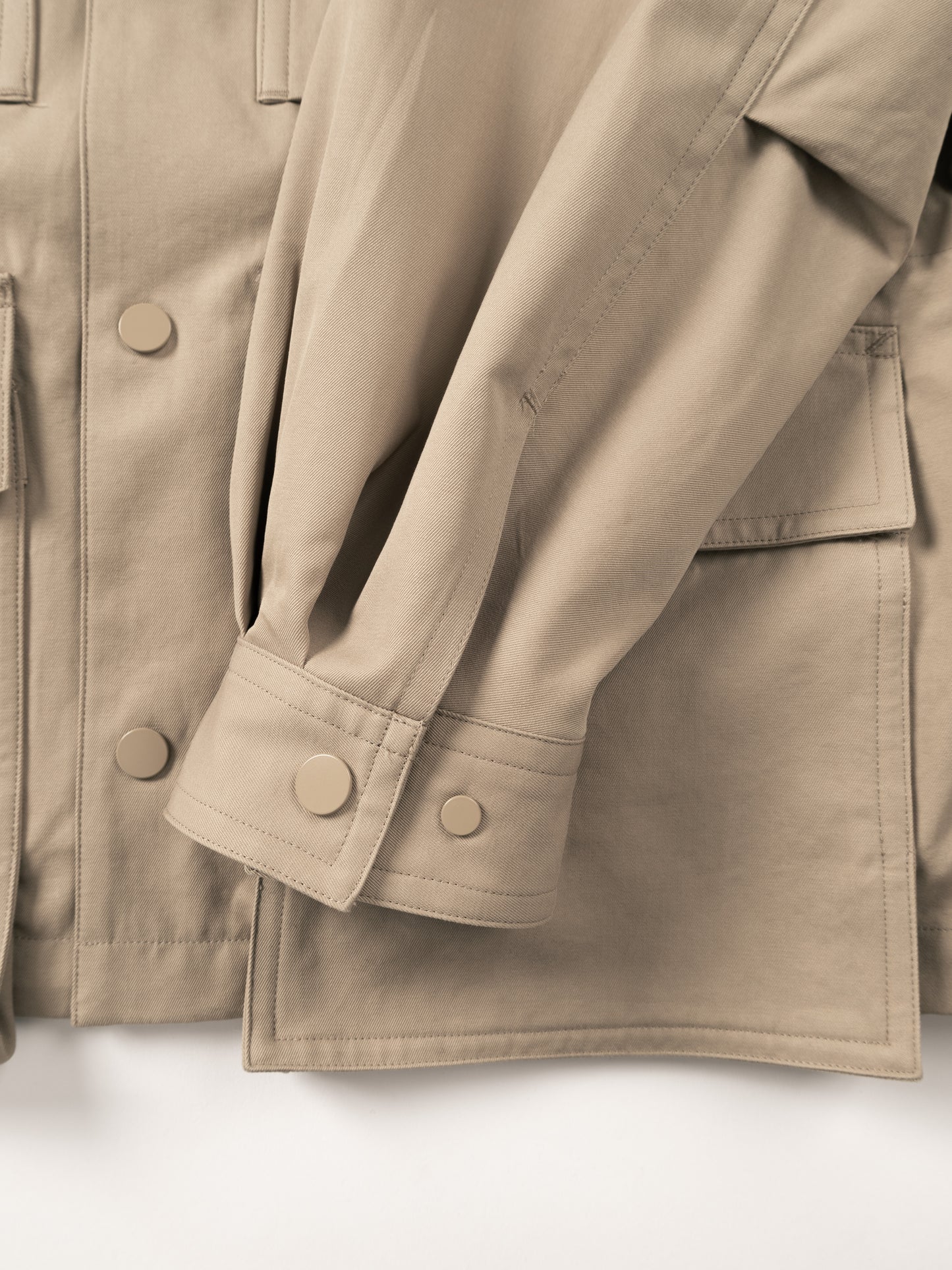 FINX COTTON GABARDINE UTILITY BLOUSON|BEIGE