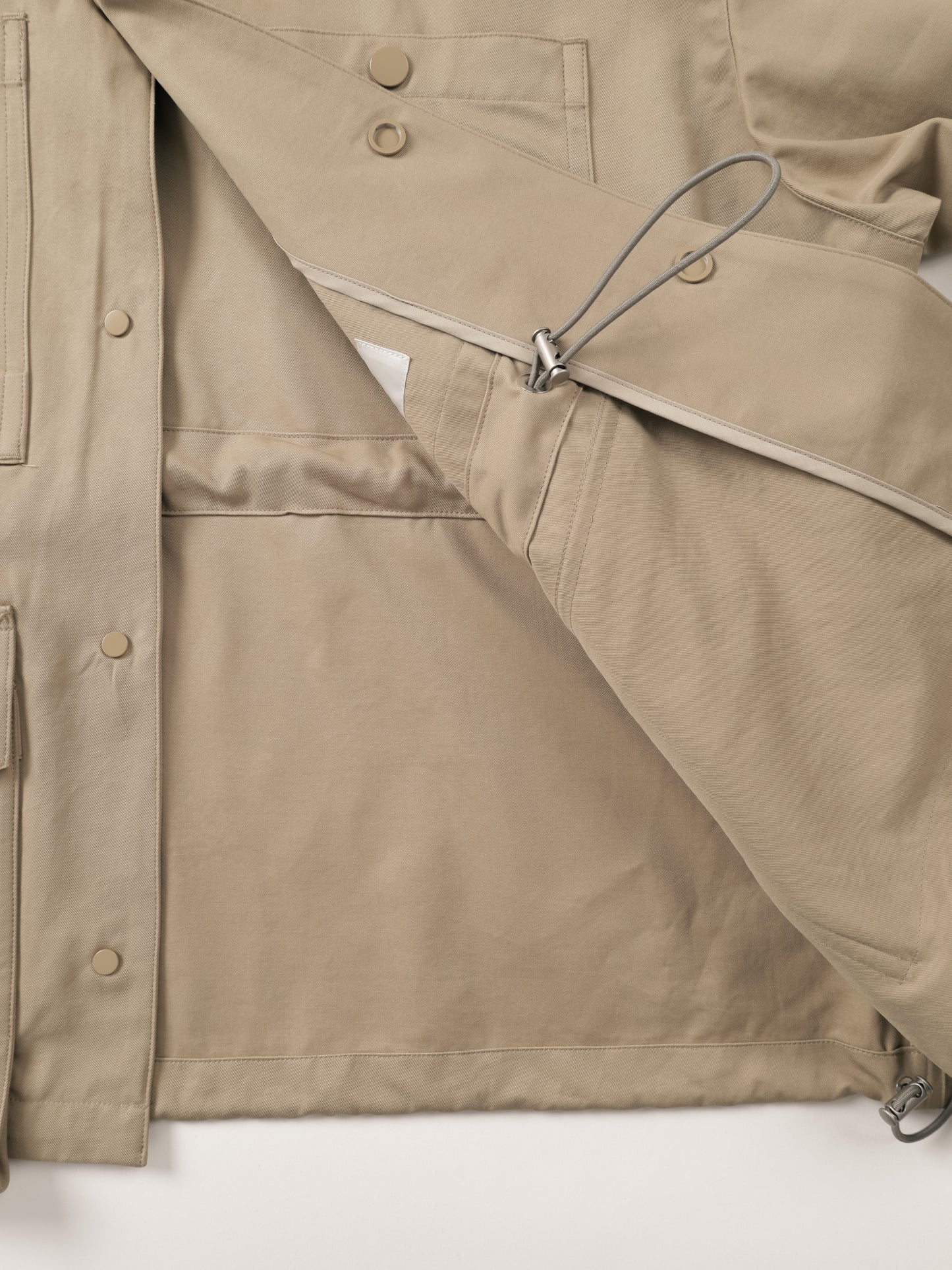 FINX COTTON GABARDINE UTILITY BLOUSON|BEIGE