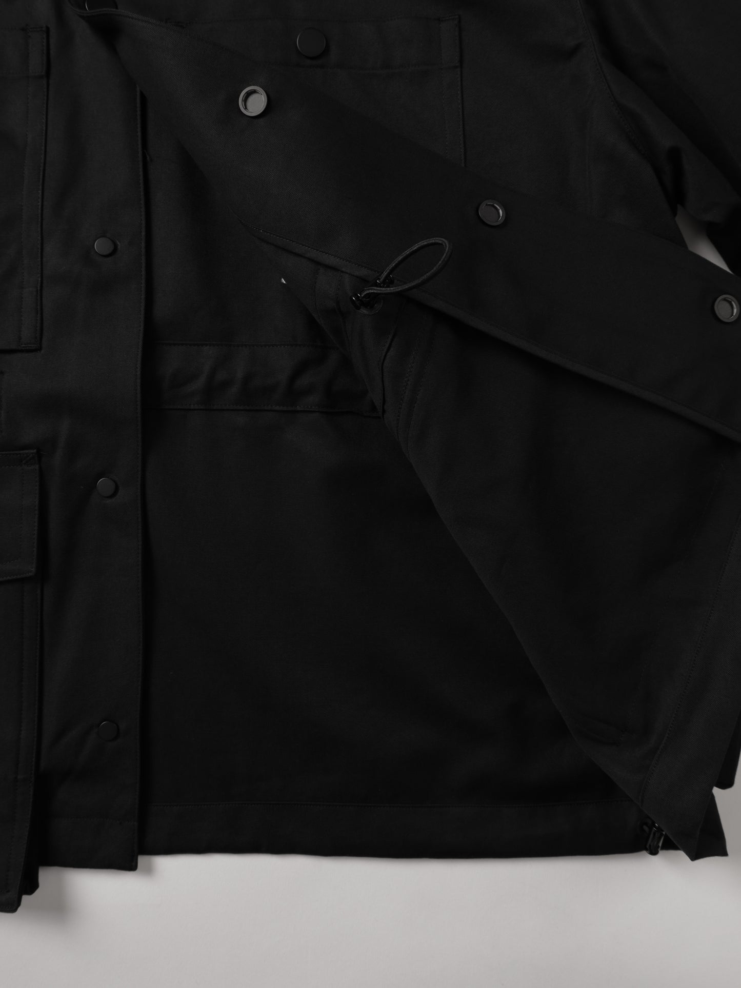 FINX COTTON GABARDINE UTILITY BLOUSON|BLACK