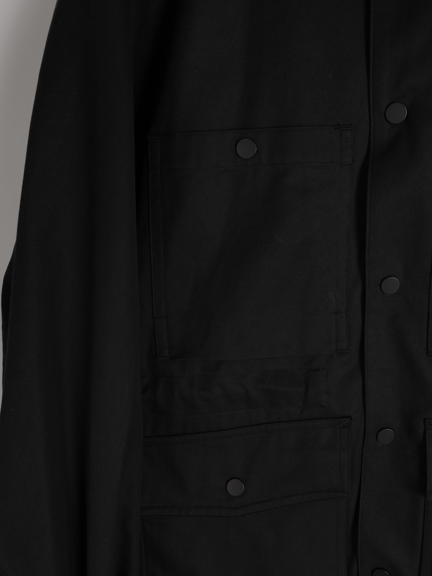 FINX COTTON GABARDINE UTILITY BLOUSON|BLACK
