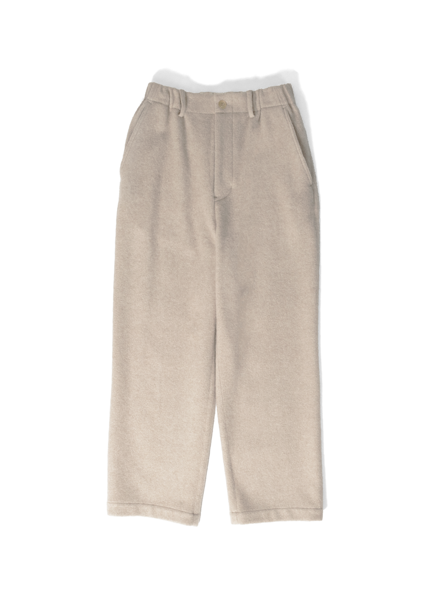 LAMB WOOL CASHMERE MOSSER PANTS|NATURAL