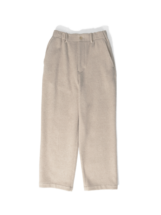 LAMB WOOL CASHMERE MOSSER PANTS|NATURAL