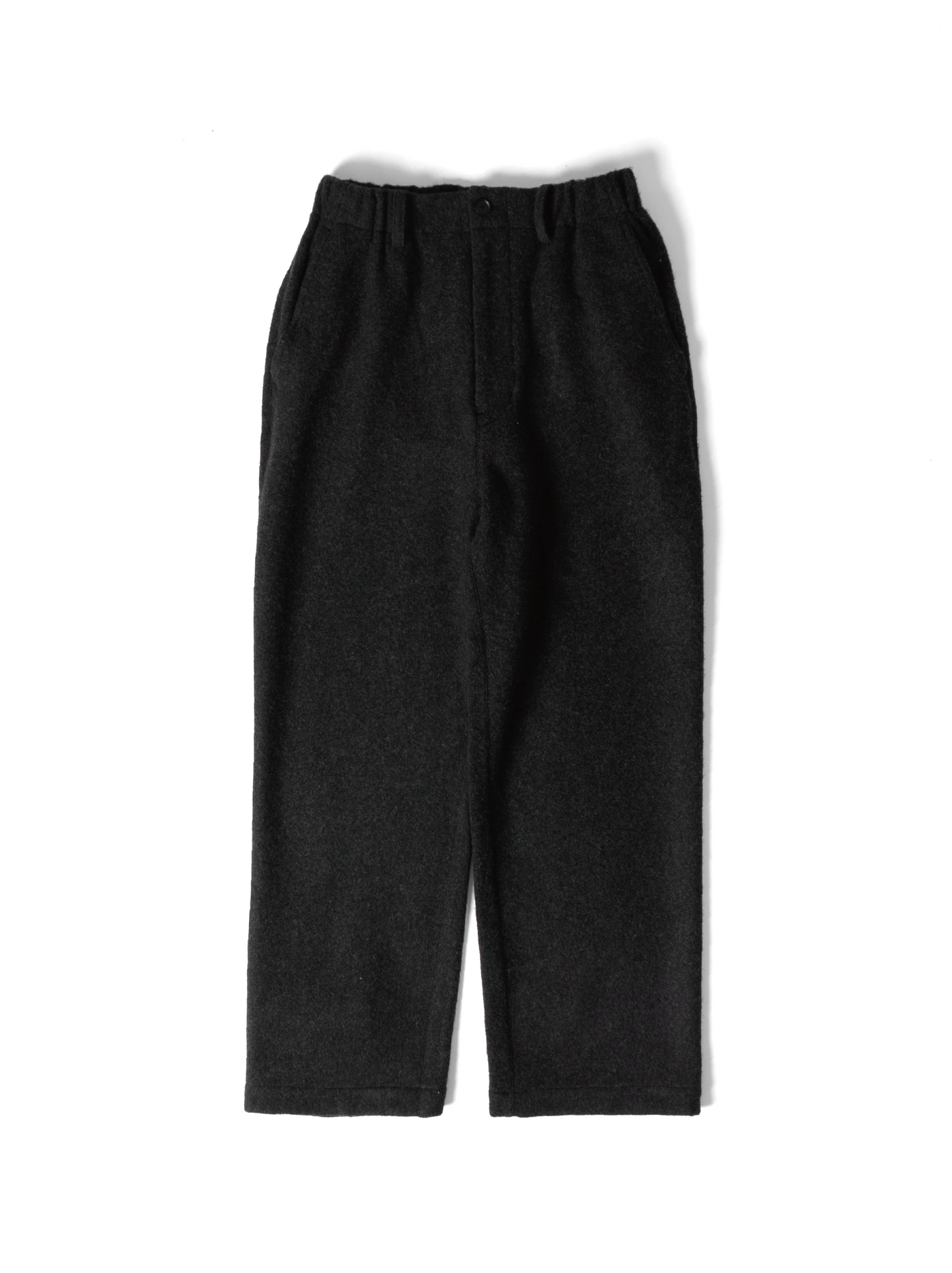 LAMB WOOL CASHMERE MOSSER PANTS|TOP BLACK